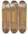 Triptych art skateboard deck of Julesedmondcharles Lachaise Design For The Decoration Of A Room With A Large Woodpaneled Cupboard Surmounted By The Monogram H by Jules-Edmond-Charles Lachaise (1897)