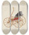 Triptych art skateboard deck of Edward L Loper Baby Carriage by Edward L Loper (1916-2011)