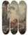 Triptych art skateboard deck of Franois Boucher Rest At The Well by Francois Boucher (1703-1770)