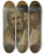 Triptych art skateboard deck of Viktor Kiss Starci by Viktor Kiss (1902-1940)