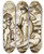 Triptych art skateboard deck of Carl Newman Group Ofnudes by Carl Newman (1858-1932)