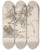 Triptych art skateboard deck of Sir George Hayter Ticket For Mr George Hayters Raffle For His Pictures Of The Enlevement Of Circassians A Kurdish Bandit Chief And An Historical Landscape by Sir George Hayter (1792-1871)