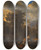 Triptych art skateboard deck of Nicolaes Pietersz Berchem Italianate Landscape With Figures And Pack Animals On The Banks Of A River by Nicolaes Pietersz Berchem (1620-1683)