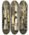 Triptych art skateboard deck of Hendrick Cornelisz Van Vliet Interior Of Nieuwe Kerk Delft by Hendrick Cornelisz. van Vliet (1611-1675)