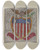 Triptych art skateboard deck of Florence Truelson Block From Friendship Quilt_1 by Florence Truelson