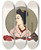 Triptych art skateboard deck of Ivo Puhonny Portret Van Een Onbekende Japanse Vrouw by Ivo Puhonny (1876-1940)