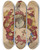 Triptych art skateboard deck of Prosper Lafaye Projet De Dcor Pour Un Vitrail Civil Motif Hraldique_4 by Prosper Lafaye (1806-1883)