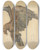 Triptych art skateboard deck of James Ward Study Of A Plunging Eagle by James Ward (1769-1859)