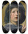 Triptych art skateboard deck of Frans Hals A Tronie Study Of The Head And Right Hand Of A Boy by Frans Hals (1581-1666)