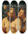 Triptych art skateboard deck of Follower Of Peter Paul Rubens The Drunken Silenus With A Satyr by Follower Of Peter Paul Rubens (1577-1640)
