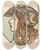 Triptych art skateboard deck of Alphonse Mucha Vitrail Pour La Faade De La Boutique Fouquet_1 by Alphonse Mucha (1860-1939)