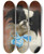Triptych art skateboard deck of Carl Reichert Japanese Chin by Carl Reichert (1836-1918)