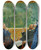 Triptych art skateboard deck of Boris Kustodiev Familienbild Portrt Der Familie Polenow by Boris Kustodiev (1878-1927)