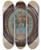 Triptych art skateboard deck of George File Tinsel Picture by George File