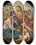 Triptych art skateboard deck of Charlesjoseph Natoire Apollo And Clythia by Charles Joseph Natoire (1700-1777)