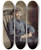 Triptych art skateboard deck of Harriet Backer Portrait Of The Composer Johan Backer Lunde by Harriet Backer (1845-1932)