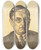 Triptych art skateboard deck of Nikolai Triik Hugo Raudsepa Portree by Nikolai Triik (1884-1940)
