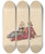 Triptych art skateboard deck of John Richard Coke Smyth Sketches Of Costume Pl027 by John Richard Coke Smyth (1808-1882)