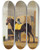 Triptych art skateboard deck of Anthony Oberman Adriaan Van Der Hoops Trotter De Rot At The Coach House by Anthony Oberman (1781-1845)