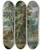 Triptych art skateboard deck of Alexander Keirincx An Ambush In A Wooded Landscape by Alexander Keirincx (1600-1652)