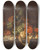 Triptych art skateboard deck of Cornelis De Heem Nature Morte Aux Citrons Huitres Raisins Et Papillons Sur Un Entablement by Cornelis de Heem (1631-1695)