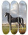 Triptych art skateboard deck of Anthony Oberman Adriaan Van Der Hoops Trotter De Vlugge The Fast One In A Meadow by Anthony Oberman (1781-1845)