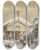 Triptych art skateboard deck of Adolph Tidemand Norsk Juleskikk by Adolph Tidemand (1814-1876)