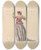 Triptych art skateboard deck of John Richard Coke Smyth Sketches Of Costume Pl054 by John Richard Coke Smyth (1808-1882)