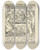 Triptych art skateboard deck of Winifred Smith Ding Dong Bell by Winifred Smith (19-)
