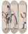 Triptych art skateboard deck of Francisco Fierro A Soldier On Horseback Holding A Rope That Secures An Enslaved Indigenous Man Who Is Balancing A Basket On His Head by Francisco Fierro (1807-1879)