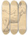 Triptych art skateboard deck of Kenyon Cox Sketch 2 by Kenyon Cox (1856-1919)