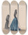 Triptych art skateboard deck of Francisco Fierro Two Woman Wearing The Saya Viewed In Profile by Francisco Fierro (1807-1879)