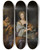 Triptych art skateboard deck of Michiel Van Musscher Portrait Of A Ladywith Her Dog And A Maid by Michiel Van Musscher (1645-1705)