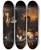 Triptych art skateboard deck of Jan Weenix Fleurs Et Gibier Mort Devant Un Paysage by Jan Weenix (1641-1719)
