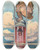 Triptych art skateboard deck of Udo Keppler Why It Goes Up by Udo Keppler (1872-1956)