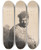 Triptych art skateboard deck of Rembrandt Van Rijn Bearded Man In A Furred Oriental Cap And Robe by Rembrandt Van Rijn (1606-1669)