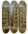 Triptych art skateboard deck of Nicolas Jeanbaptiste Raguenet Le Cabaret Limage Notredame Place De Grve Actuelle Place De Lhtel De Ville by Nicolas Jean-Baptiste Raguenet (1715-1793)