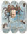 Triptych art skateboard deck of John Samuel Pughe The Spider And The Three Silly Flies by John Samuel Pughe (1870-1909)