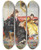 Triptych art skateboard deck of Giovanni Boldini Due Signore Sedute In Un Interno by Giovanni Boldini (1842-1931)