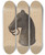 Triptych art skateboard deck of American 20Th Century Hitching Post_4 by American 20Th Century