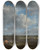 Triptych art skateboard deck of Jacob Van Ruisdael View Of Haarlem From The Northwest With The Bleaching Fields In The Foreground by Jacob Van Ruisdael (1628-1682)