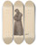 Triptych art skateboard deck of John Richard Coke Smyth Sketches Of Costume Pl050 by John Richard Coke Smyth (1808-1882)