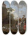 Triptych art skateboard deck of Adam Colonia Noah Leaving The Ark by Adam Colonia (1634-1685)