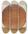 Triptych art skateboard deck of Alfred Parys Pie Plate by Alfred Parys