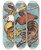 Triptych art skateboard deck of John Samuel Pughe The Eastern Kilkennies May The Knot Hold by John Samuel Pughe (1870-1909)