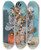 Triptych art skateboard deck of John Samuel Pughe The Tammany Alliance by John Samuel Pughe (1870-1909)