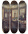 Triptych art skateboard deck of Henri Dabadie Un Salon De Lhtel Bourienne Rue Dhauteville by Henri Dabadie (1867-1949)