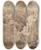 Triptych art skateboard deck of Johann Georg Von Dillis Woodland Scene With Mountain Stream by Johann Georg Von Dillis (1759-1841)