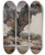 Triptych art skateboard deck of Ernst Fries The Neptune Grotto Close To Tivoli by Ernst Fries (1801-1833)