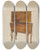 Triptych art skateboard deck of Carl Keksi Dough Trough by Carl Keksi